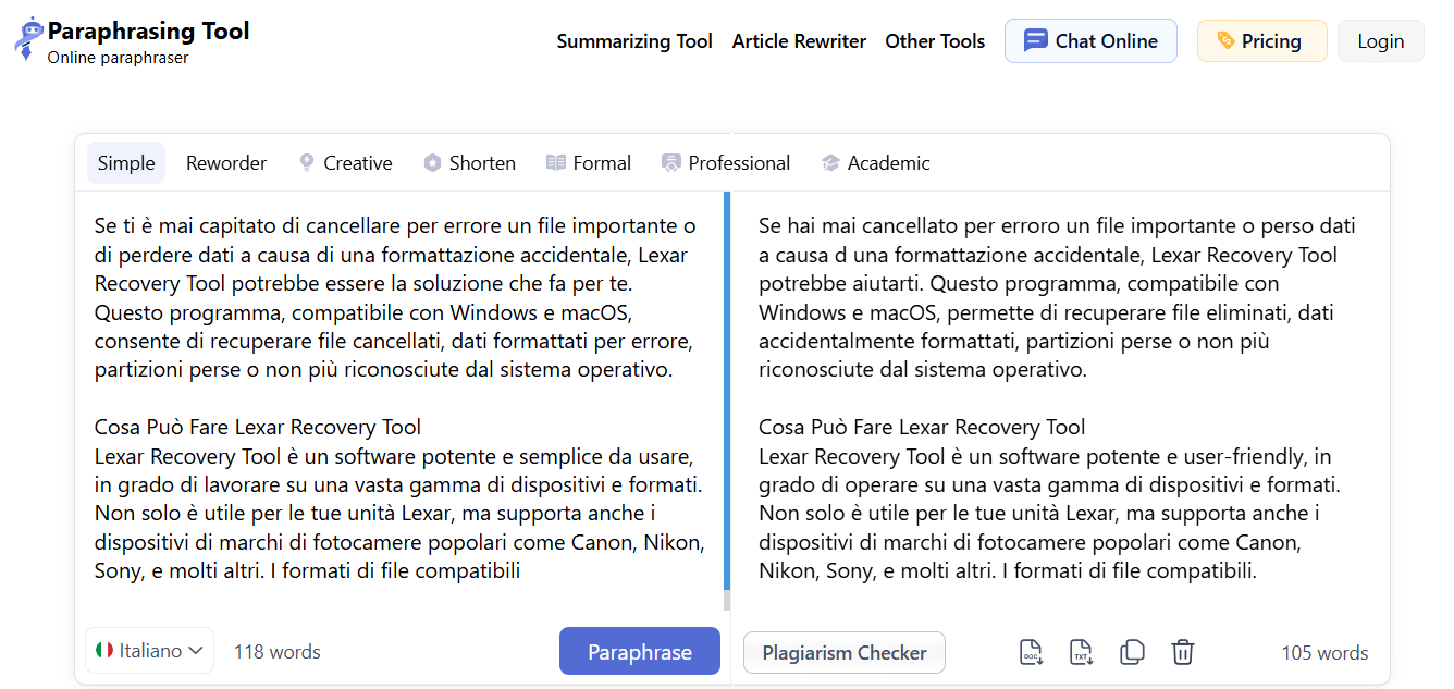 Sito Paraphrasing Tool Sito Paraphrasing Tool