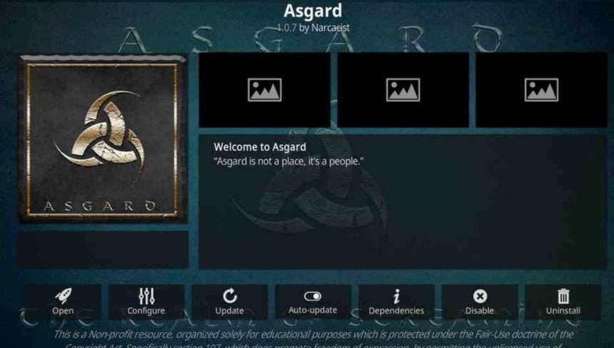 Asgard add-on Kodi installazione