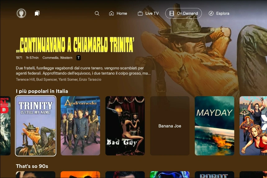 Plex TV sezione On Demand per film e serie tv su Firestick