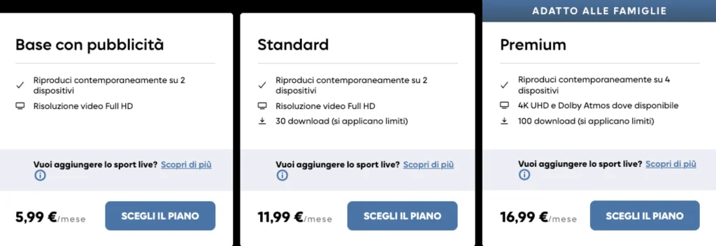 Prezzi dei piani di abbonamento HBO Max
