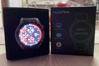 Confezione dello smartwatch Rollstimi EX102