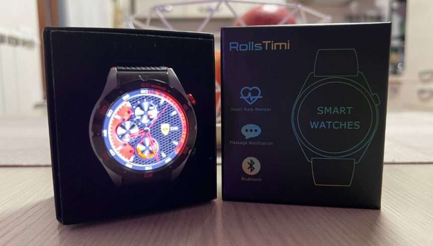 Confezione dello smartwatch Rollstimi EX102