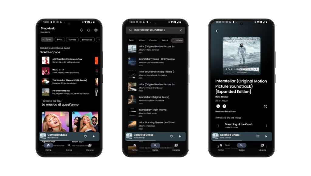 SimpMusic schermata interfaccia SimpMusic schermata interfaccia