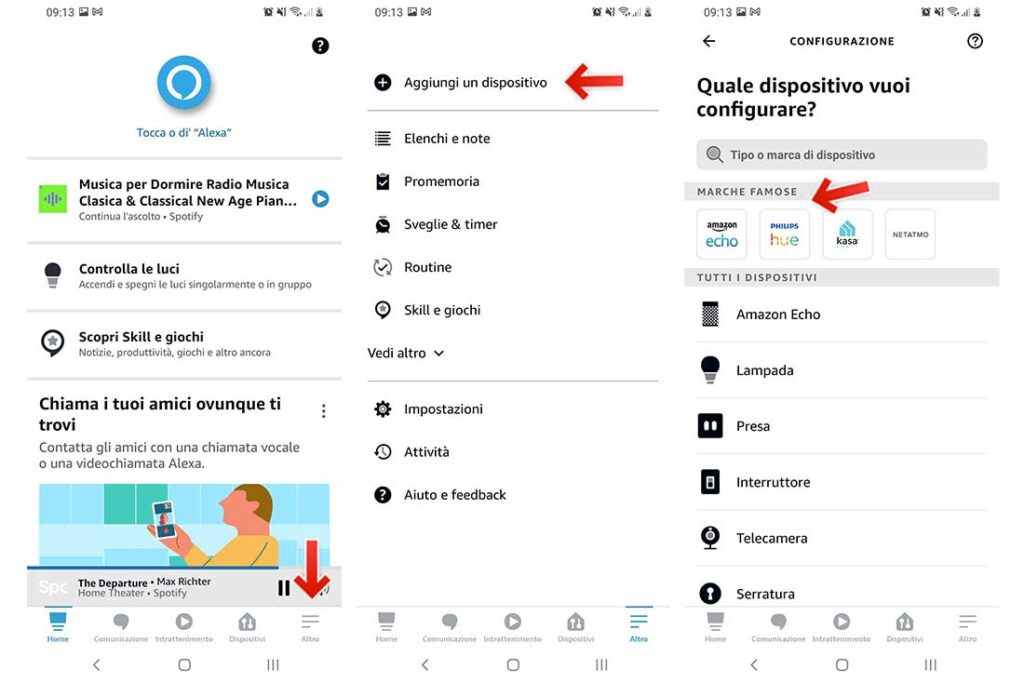 Schermate app Alexa Come aggiungere una luce Hue direttamente dall'app Alexa.