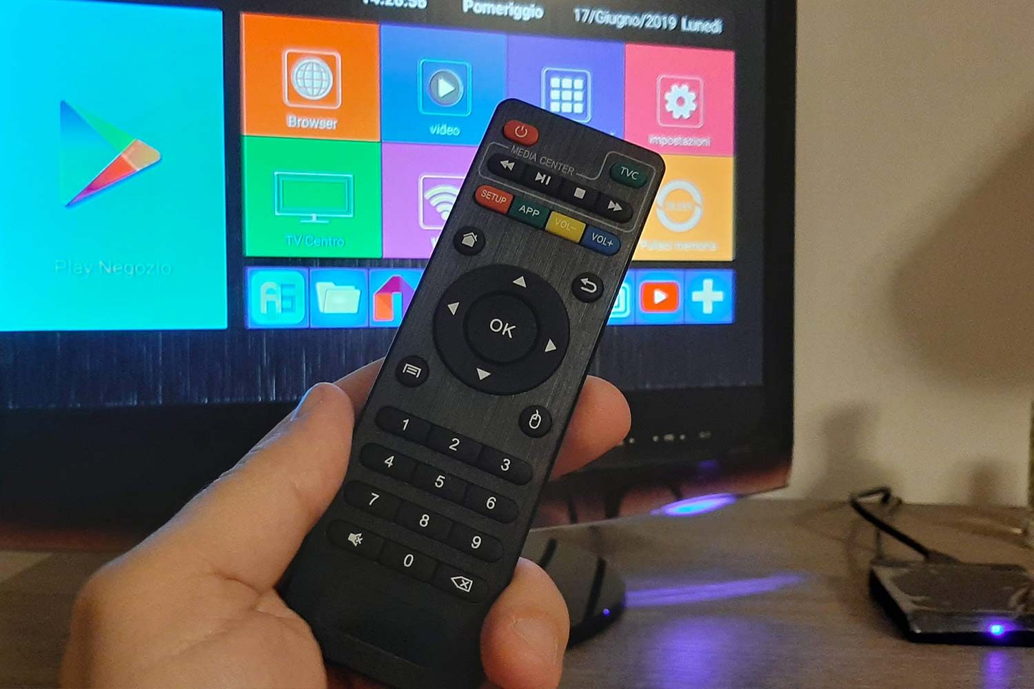 Il telecomando del Box Tv Alfawise A9