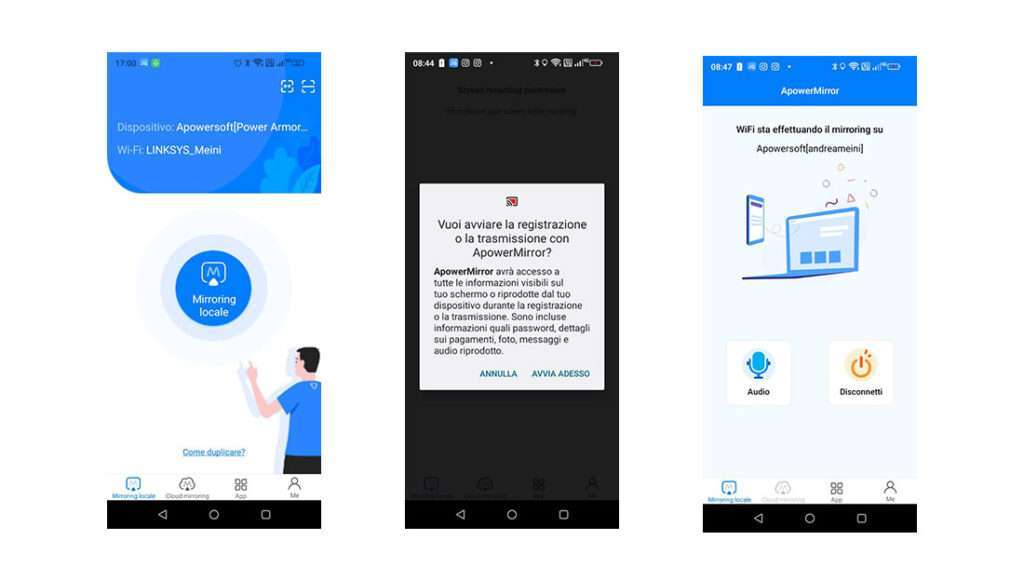 Collegamento Android a PC con ApowerMirror Collegamento Android a PC con ApowerMirror