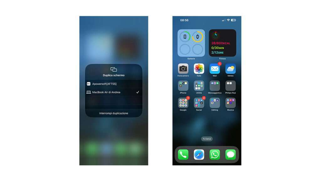 Condivisione iPhone su Mac con ApowerMirror Condivisione iPhone su Mac con ApowerMirror
