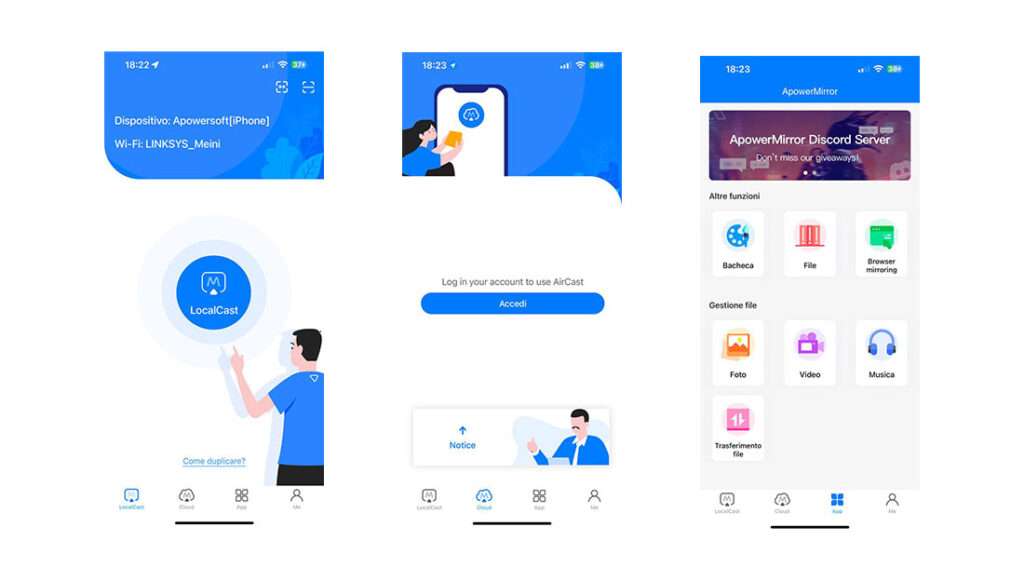 ApowerMirror i servizi disponibili su iOS ApowerMirror i servizi disponibili su iOS