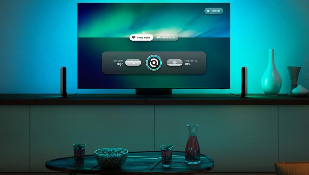 I samsung TV si sincronizzano con le luci Hue tramite App