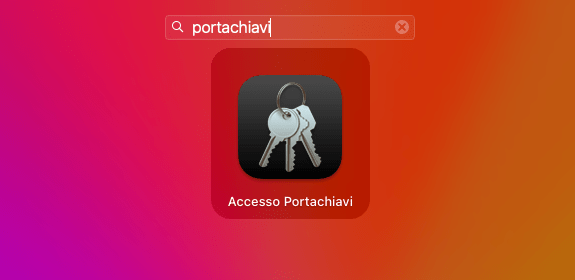 App Accesso Portachiavi Mac.