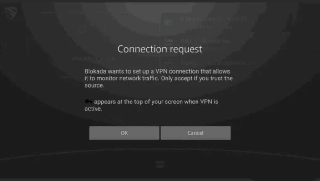 Richiesta connessione Blokada su Firestick Richiesta connessione Blokada su Firestick