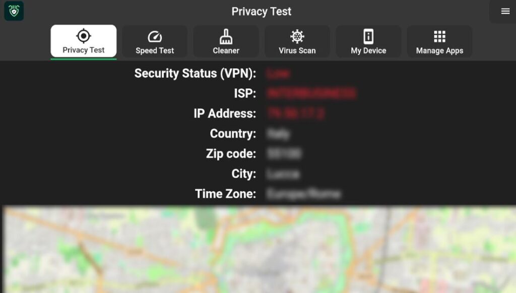 DefSquid funzione Privacy Test