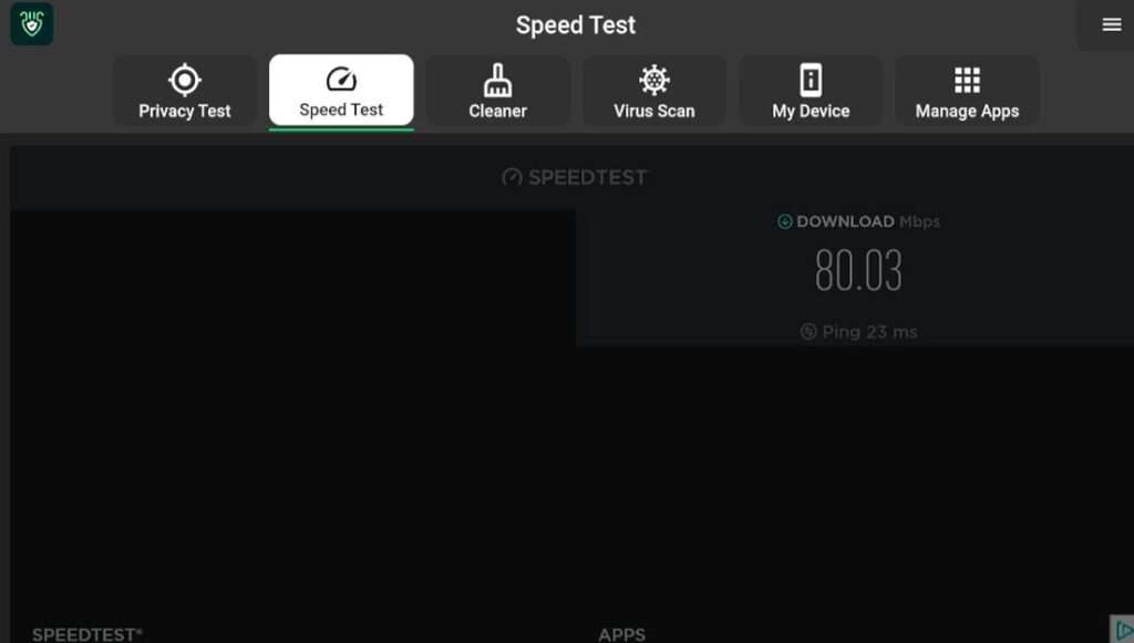 DefSquid funzione Speed Test DefSquid funzione Speed Test