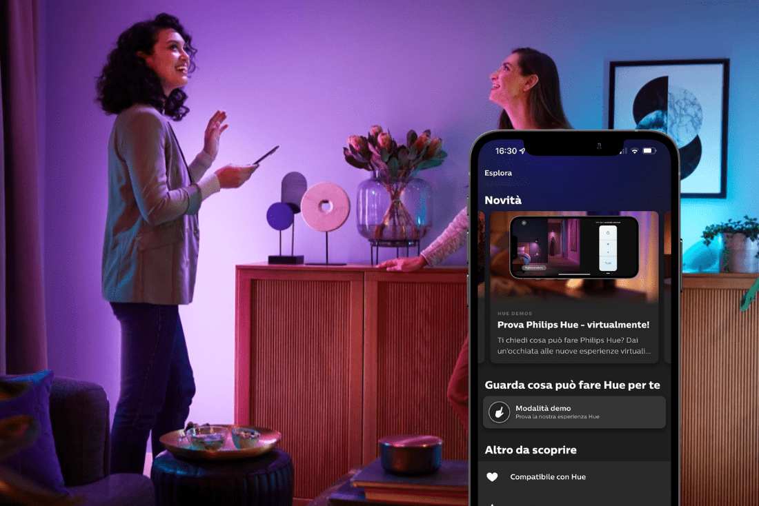 Demo virtuale nell'app Philips Hue