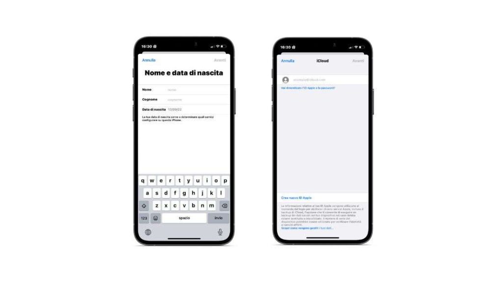 Account iCloud per la posta su iPhone