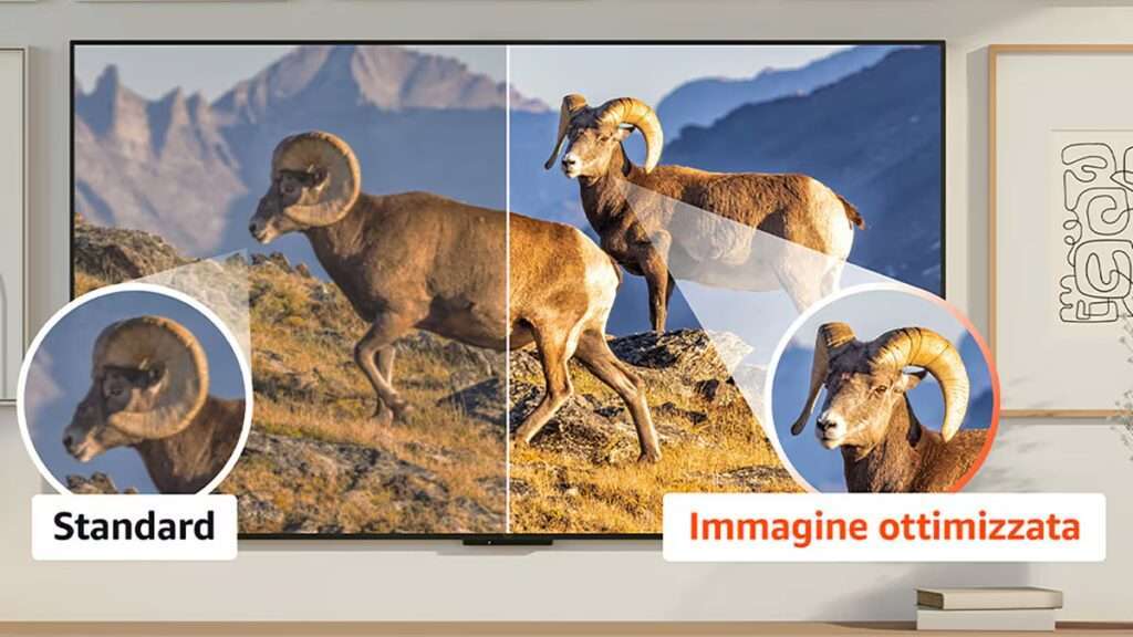 Gestione immagine Fire TV serie Omni mini led.