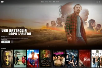 HBO Max in Italia su smart TV con interfaccia streaming moderna