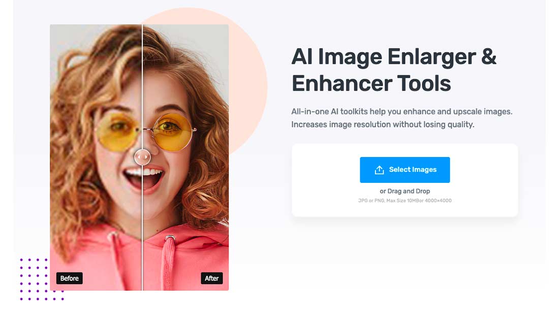 AI Image Enlarger web app