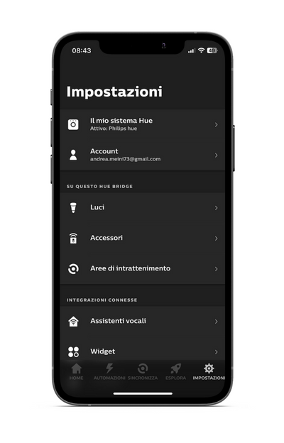 Gestione membri Philips Hue: impostazioni Gestione membri Philips Hue: impostazioni