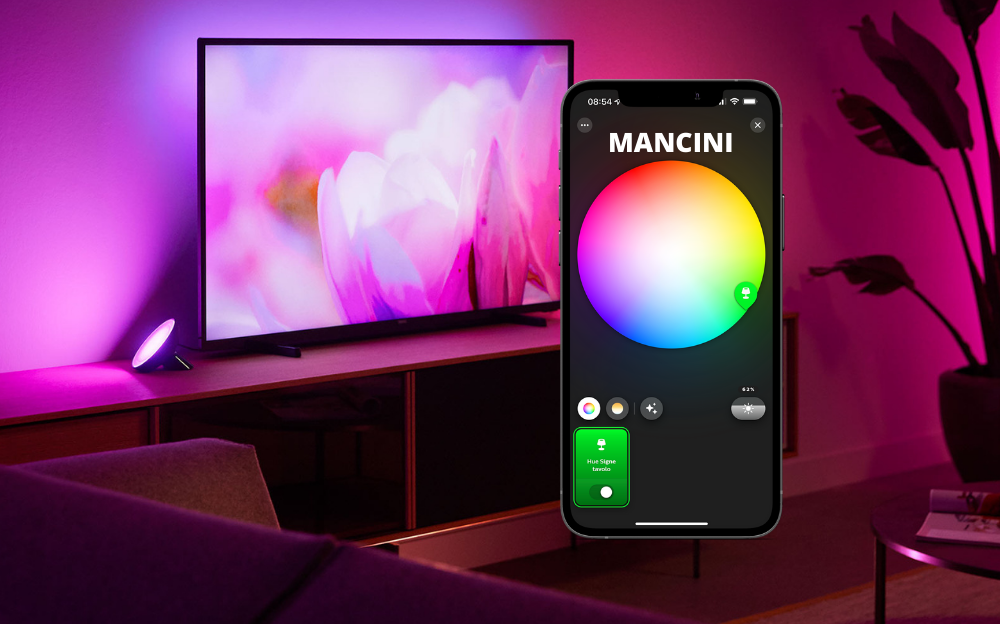 Impostazione per mancini su Philips Hue