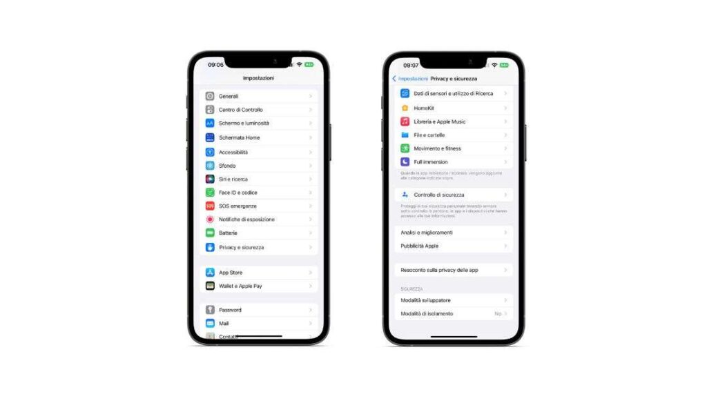 iOS 16 Impostazioni Modalità sviluppatore