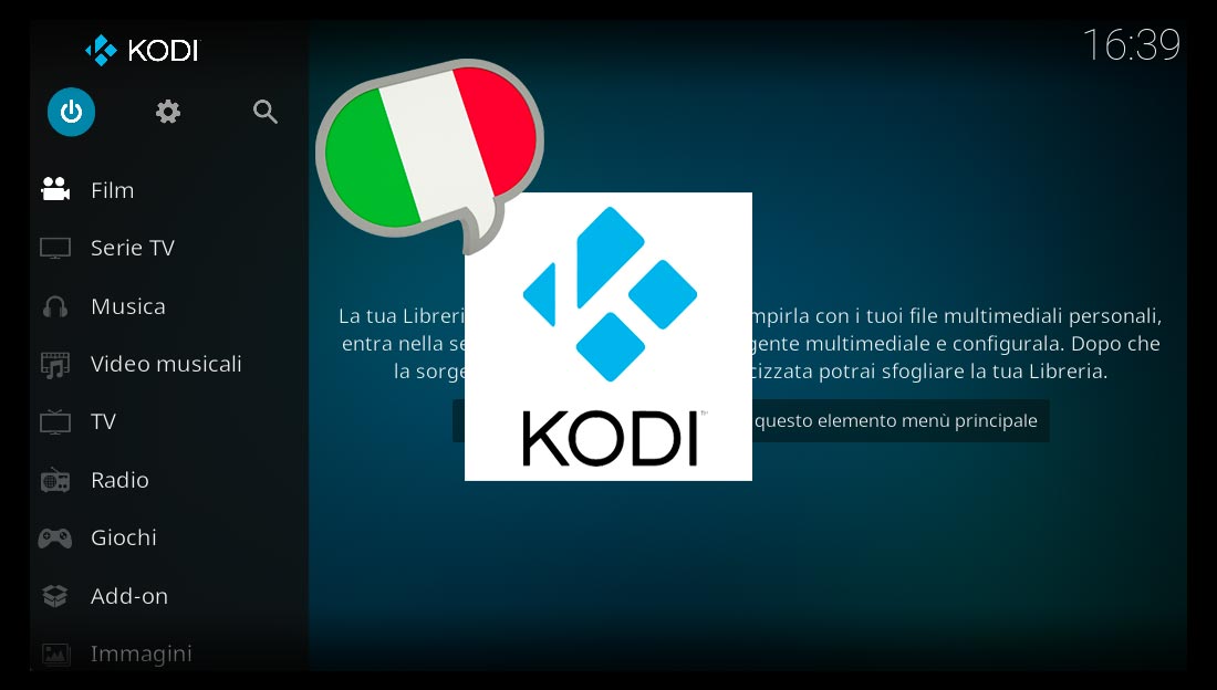 Guida per impostare italiano su kodi