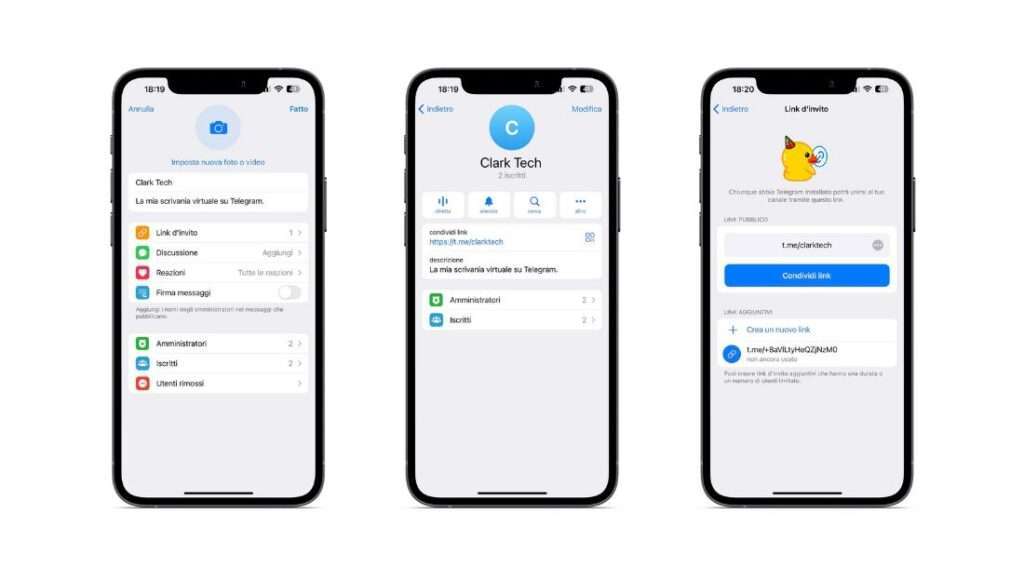 Cambiare il link canale Telegram su iPhone Cambiare il link canale Telegram su iPhone