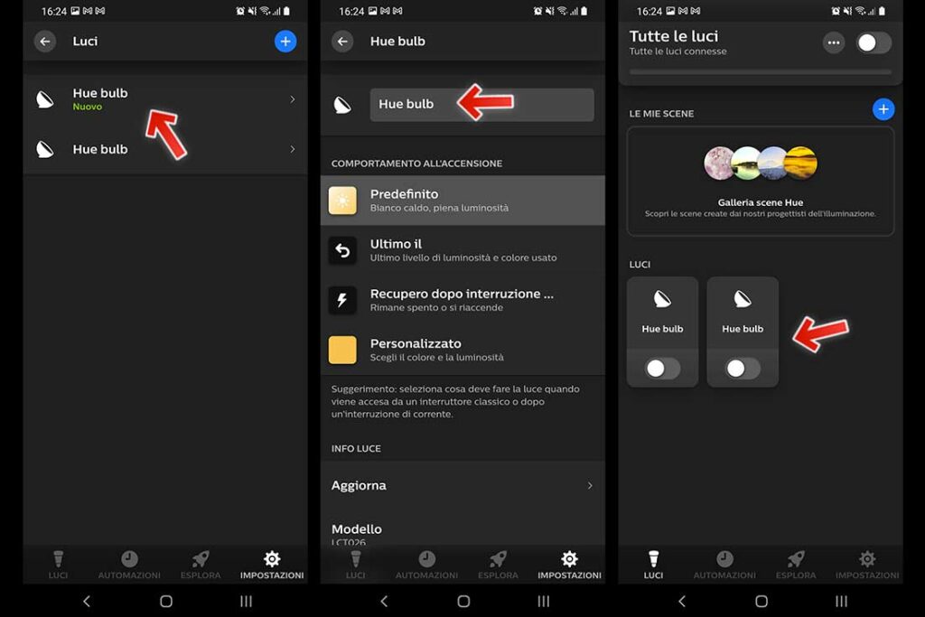 Tutto ciò che puoi fare con una luce inserita nell'app Philips Hue Bluetooth.
