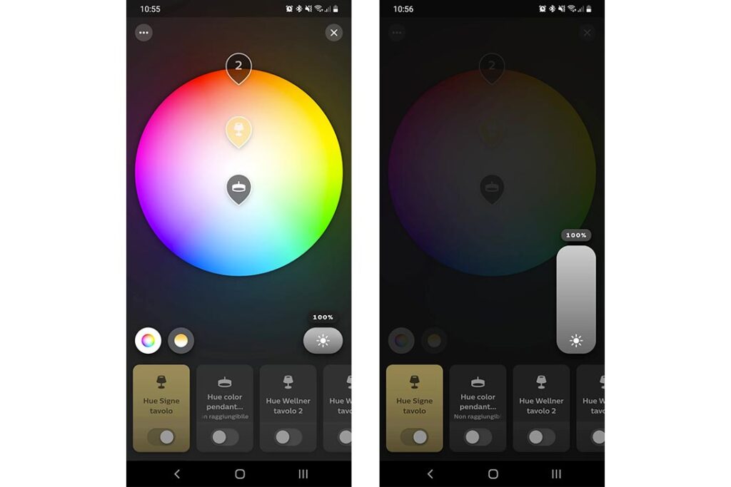 Pulsante per la dimmerazione in stile iOS