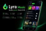 Interfaccia di Lyra Music, app di streaming musicale gratuita con playlist, podcast, radio, ascolto offline e riproduzione in background.