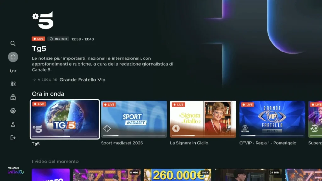 Dirette TV su Mediaset Infinity con i programmi Mediaset