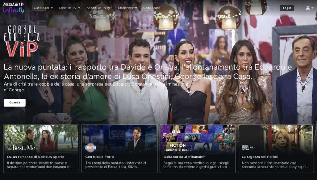 Mediaset Infinity piattaforma streaming Mediaset Infinity piattaforma streaming