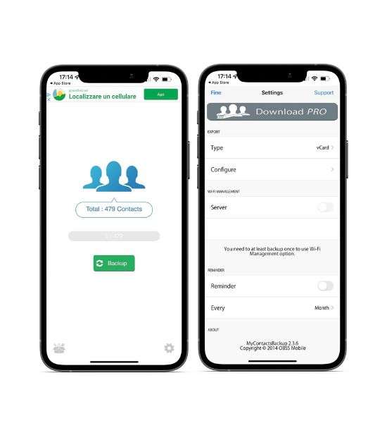 My Contacts Backup per iPhone