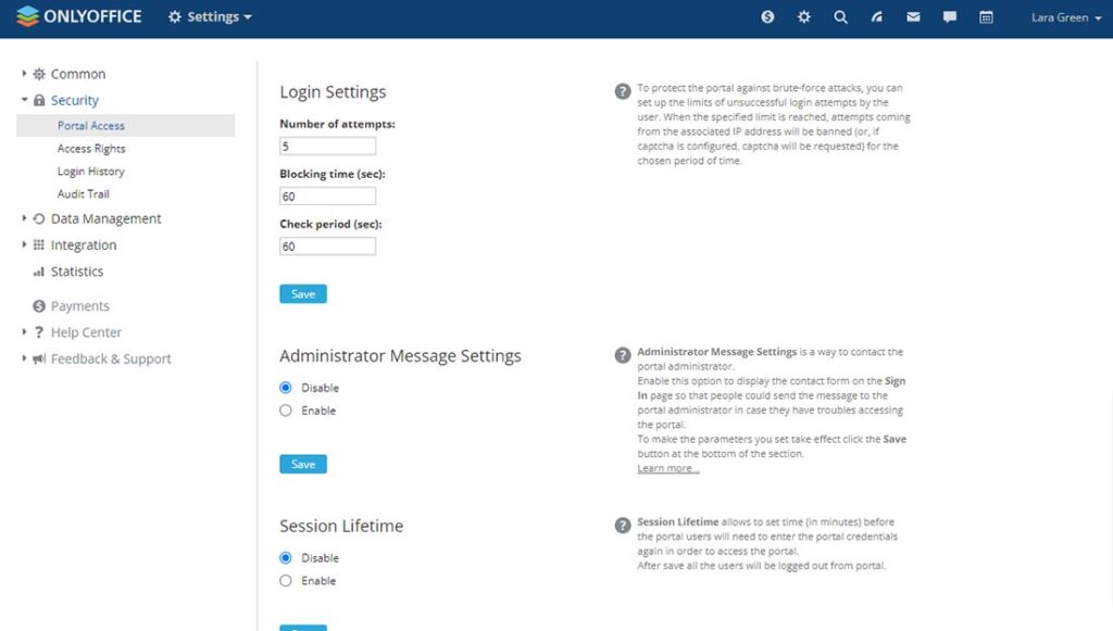 Configurazione login su ONLYOFFICE Workspace 12.5