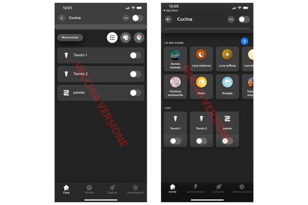 La nuova grafica delle stanze in Philips Hue 4.0