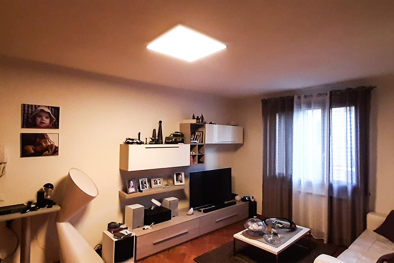 Aurelle soffitto ambientata in salotto