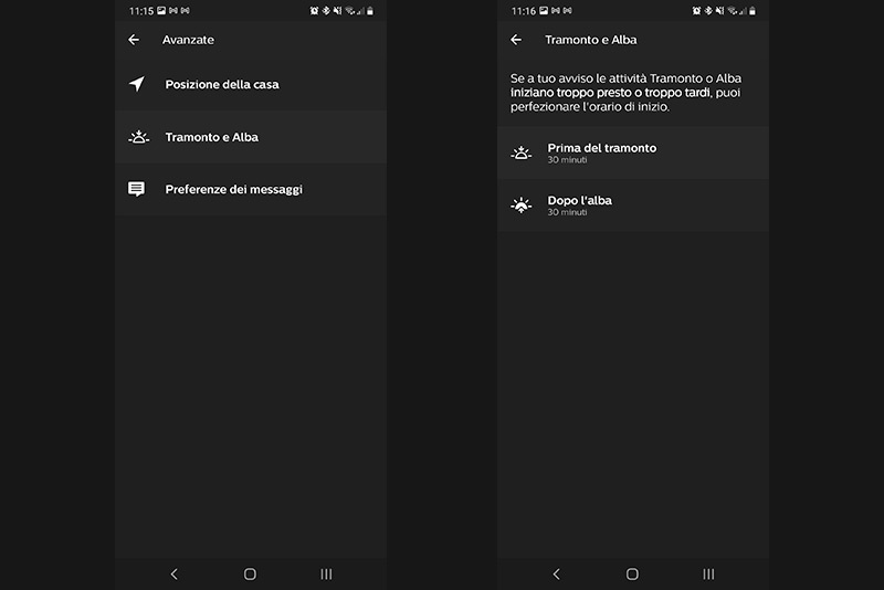 Funzioni avanzate Philips Hue per la geolocalizzazione.