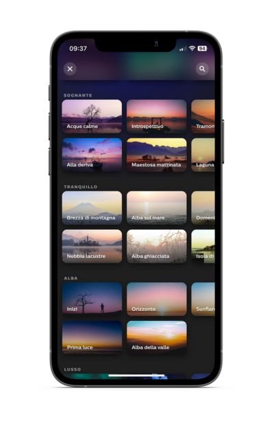 Categoria scena Sognante in Philips Hue