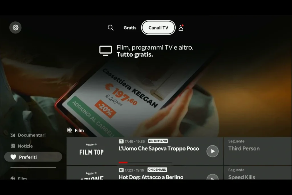 - Canali TV gratuiti di Rakuten TV su Fire TV Stick