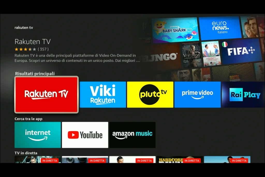 Rakuten TV nello store di Fire TV Stick