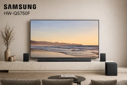 Samsung HW-QS750F con soundbar, subwoofer e diffusori posteriori wireless