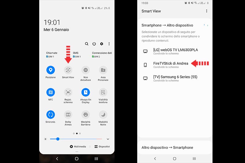 schermate android smartview