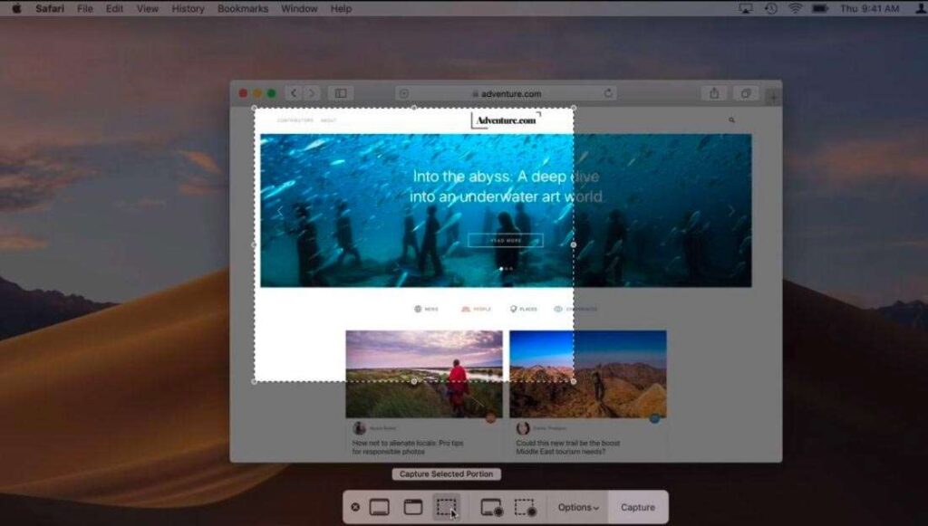 QuickTime Player screenshot su Mac