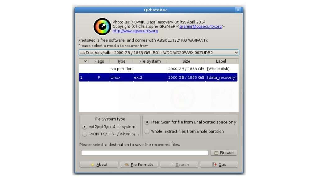 Software Photo Rec recupero Hard Disk Software Photo Rec recupero Hard Disk