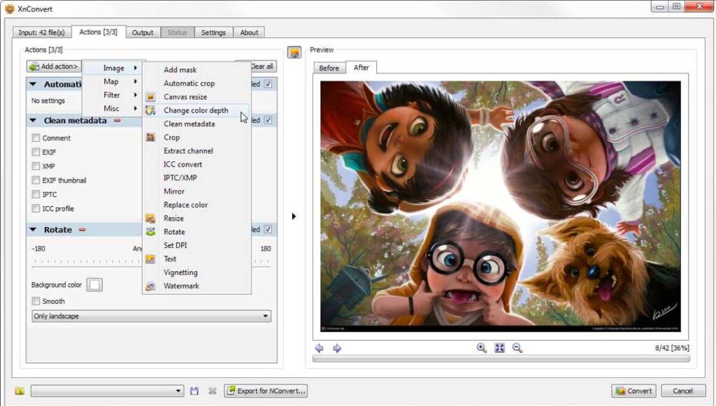 Software XnConvert Software XnConvert per immagini