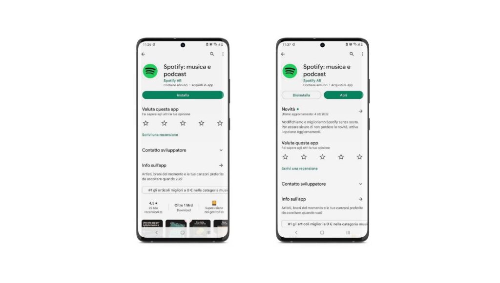 App Spotify per Android