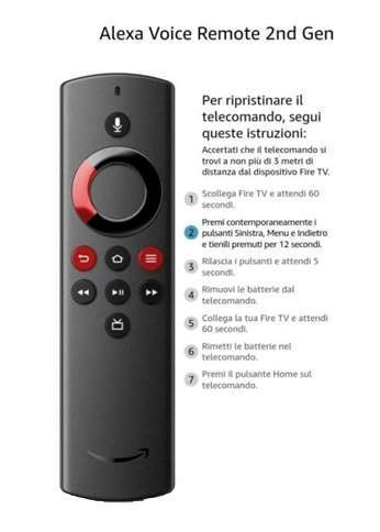Reset telecomando Fire TV Stick 2a generazione Reset telecomando Fire TV Stick 2a generazione