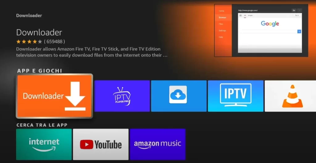 Trasferire apk su Fire TV Stick con downloader Trasferire apk su Fire TV Stick con downloader