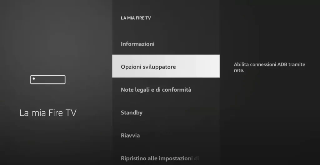 Trasferire apk su Fire TV Stick opzioni sviluppatore Trasferire apk su Fire TV Stick opzioni sviluppatore