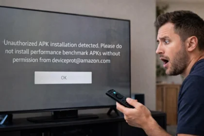 essaggio Unauthorized APK Installation Detected su Fire TV Stick
